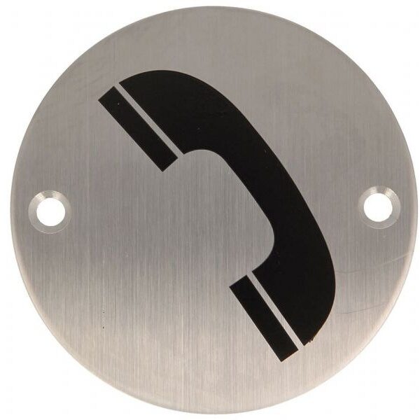 AMIG Stainless Steel Symbol Plate Phone Sign 6760