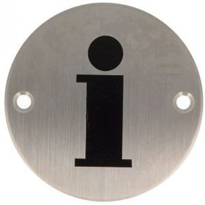 AMIG Stainless Steel Symbol Plate Info Sign 6761